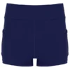 Abito da donna in jersey a rete blu navy con pantaloncini interni