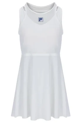 Abito in jersey a rete da donna Off White con pantaloncini interni
