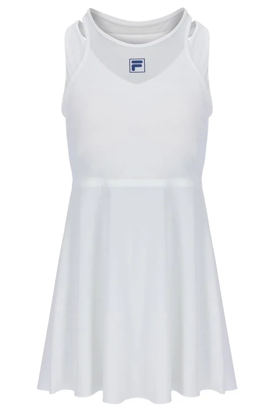 Abito in jersey a rete da donna Off White con pantaloncini interni
