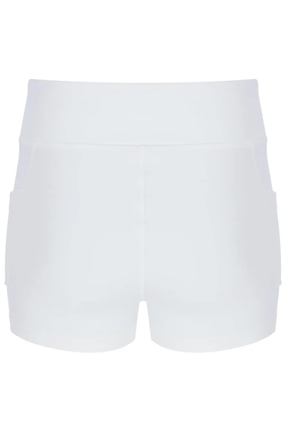Abito in jersey a rete da donna Off White con pantaloncini interni