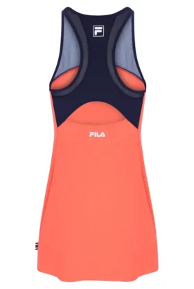 Abito in jersey da donna arancione neon con pantaloncini interni