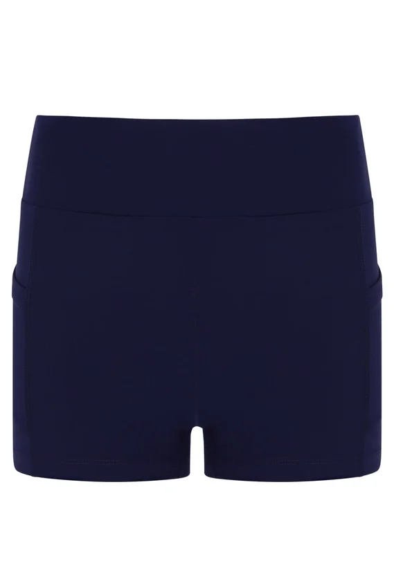 Abito in jersey da donna arancione neon con pantaloncini interni