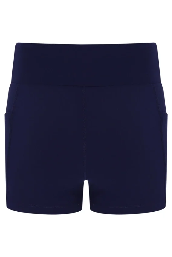 Abito in jersey da donna arancione neon con pantaloncini interni