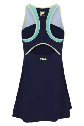 Abito in jersey da donna blu navy scuro con pantaloncini interni