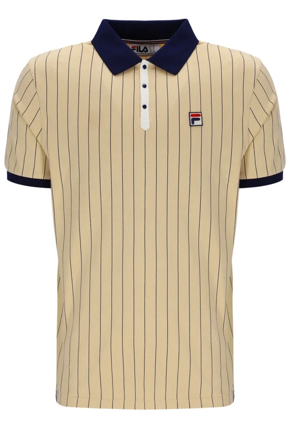 Beige classico Polo a righe BB1 Classic Vintage