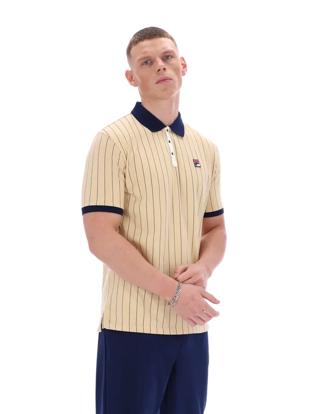 Beige classico Polo a righe BB1 Classic Vintage