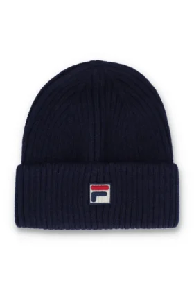 Berretto Fila Navy Ricco Watchman a coste con risvolto