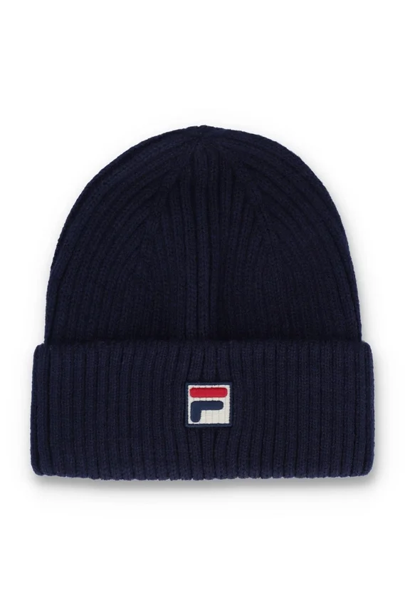 Berretto Fila Navy Ricco Watchman a coste con risvolto