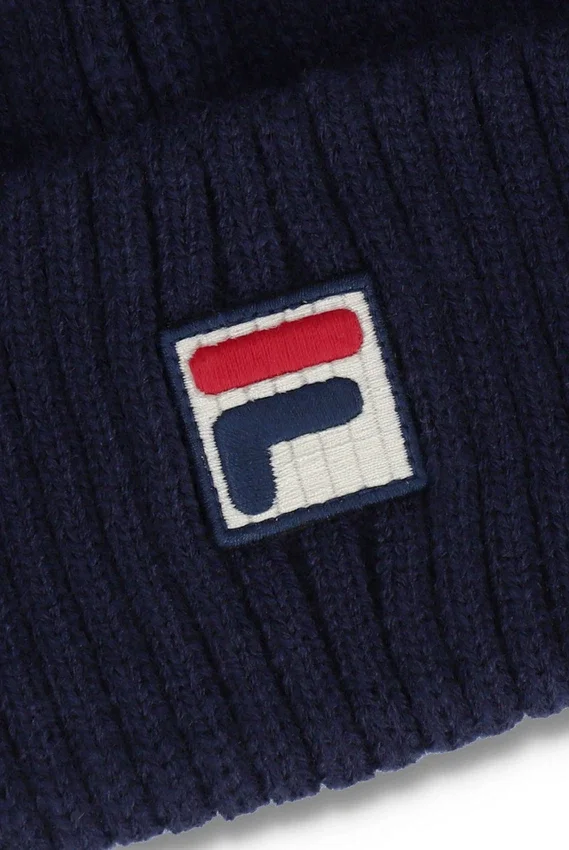 Berretto Fila Navy Ricco Watchman a coste con risvolto