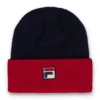 Berretto Fila Navy Rune con risvolto e blocchi di colore