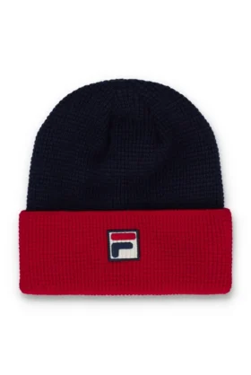 Berretto Fila Navy Rune con risvolto e blocchi di colore