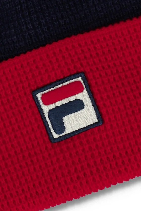 Berretto Fila Navy Rune con risvolto e blocchi di colore