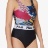 Body con stampa all-over multicolore