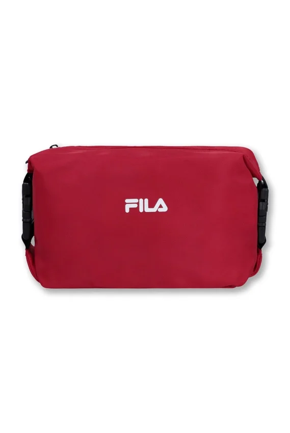 Borsa da toilette con logo rosso