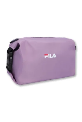 Borsa da toilette con logo viola