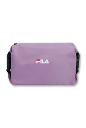 Borsa da toilette con logo viola