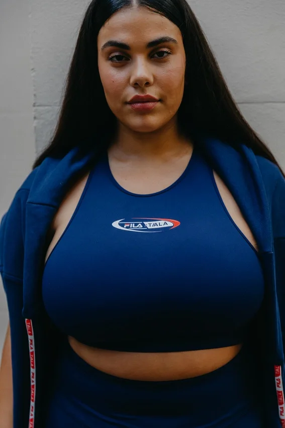 Bralette sportiva Fila x TALA SKINLUXE blu navy