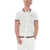 Camicia in maglia all'uncinetto Gardenia Domenico con bordi a contrasto