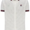 Camicia in maglia all'uncinetto Gardenia Domenico con bordi a contrasto