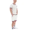 Camicia in maglia all'uncinetto Gardenia Domenico con bordi a contrasto