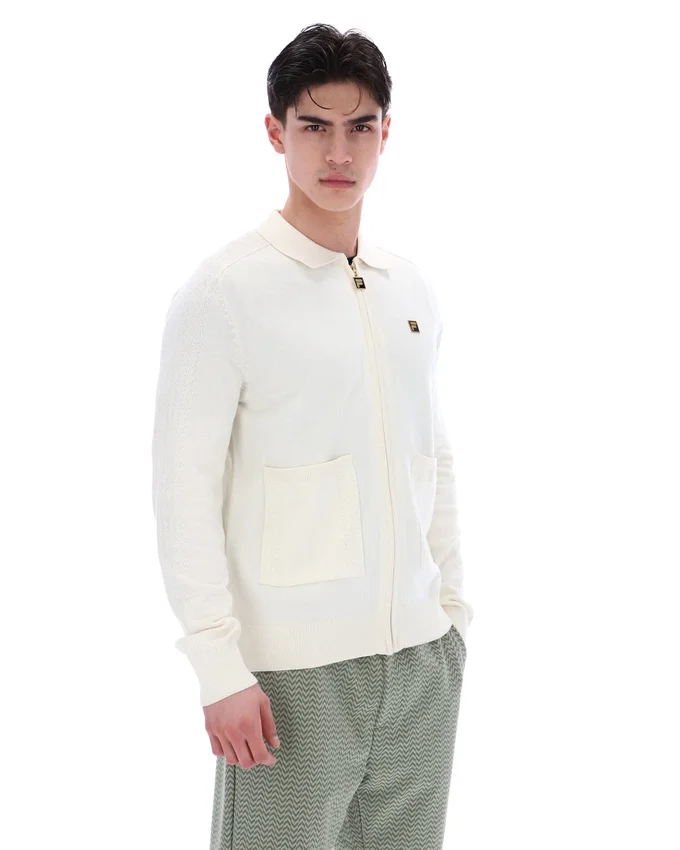 Camicia in maglia Teddy color latte di cocco