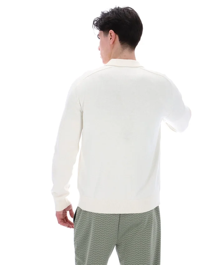 Camicia in maglia Teddy color latte di cocco