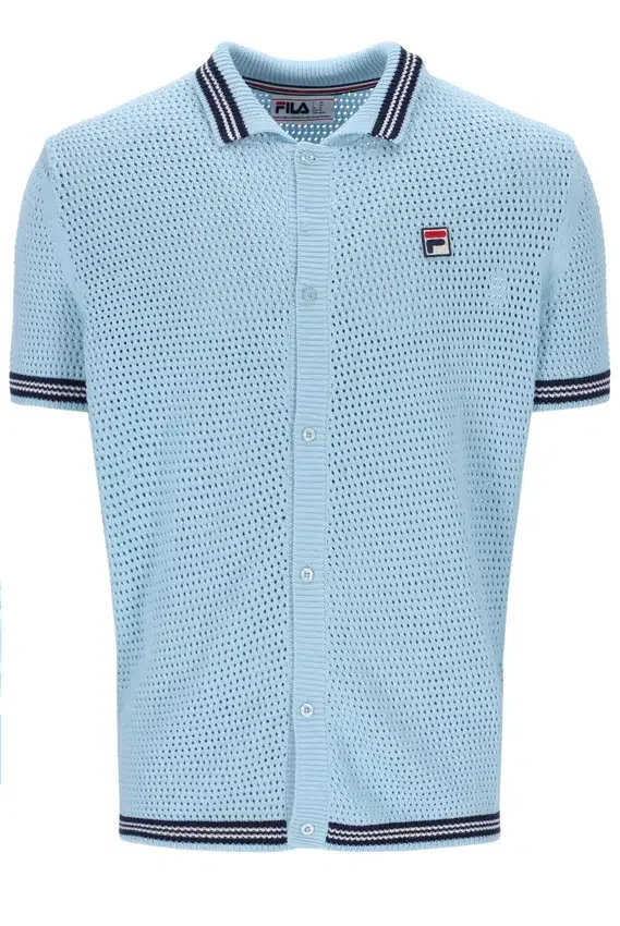 Camicia lavorata all’uncinetto Skyway Domenico con bordino a contrasto