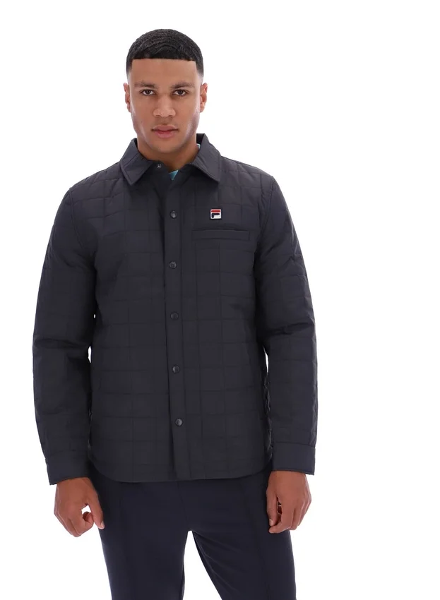Camicia trapuntata leggermente imbottita Malcolm, color antracite