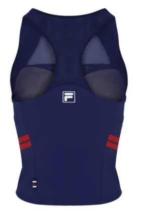Canotta da tennis da donna blu navy