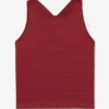 Canotta senza cuciture Center Court rosso tibetano