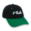Cappellino da baseball classico nero con visiera regolabile