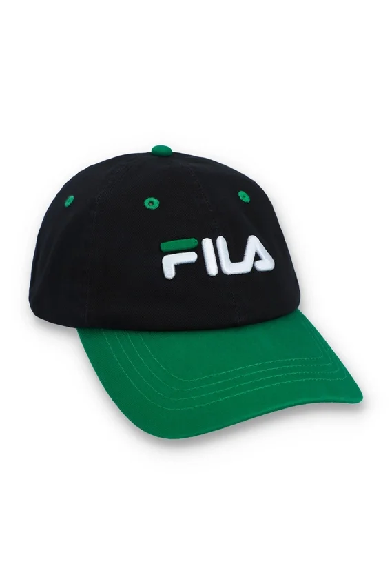 Cappellino da baseball classico nero con visiera regolabile