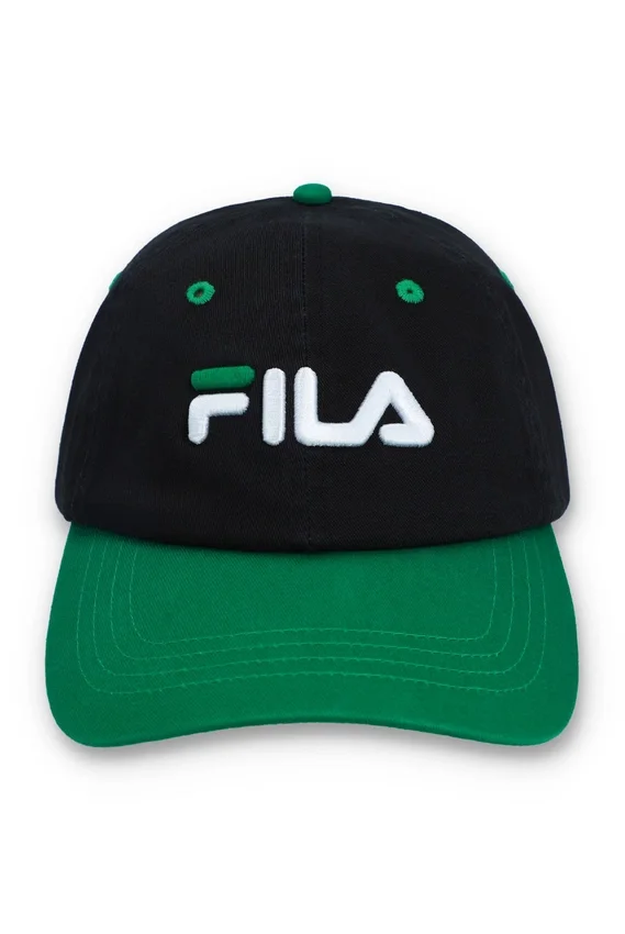 Cappellino da baseball classico nero con visiera regolabile