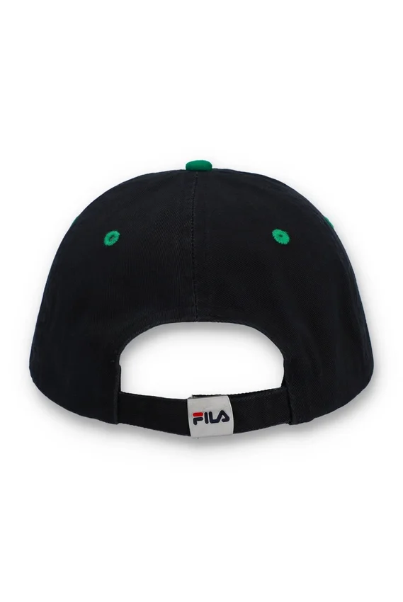 Cappellino da baseball classico nero con visiera regolabile