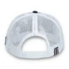Cappellino Fila Cody in velluto a coste con retro in rete e grafica ricamata, colore blu navy