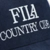Cappellino Fila Cody in velluto a coste con retro in rete e grafica ricamata, colore blu navy
