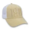 Cappellino Hazza Large 1911 classico beige con retro in rete ricamato