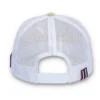 Cappellino Hazza Large 1911 classico beige con retro in rete ricamato