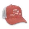 Cappellino Tiger Lily Cody in velluto a coste con retro in rete e grafica ricamata