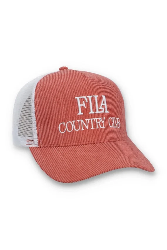 Cappellino Tiger Lily Cody in velluto a coste con retro in rete e grafica ricamata