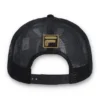 Cappellino Turo Large F-Box in pelle scamosciata con ricamo tono su tono e retro in rete, nero