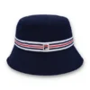 Cappello a secchiello blu con striscia Heritage