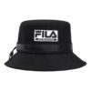 Cappello a secchiello casual con logo Fila x White Mountaineering "Black White"