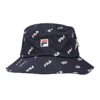 Cappello a secchiello con logo integrale "Nero"