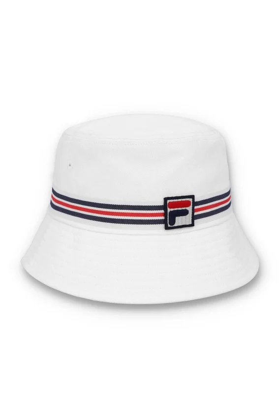 Cappello a secchiello Heritage Stripe bianco