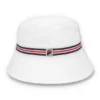 Cappello a secchiello Heritage Stripe bianco