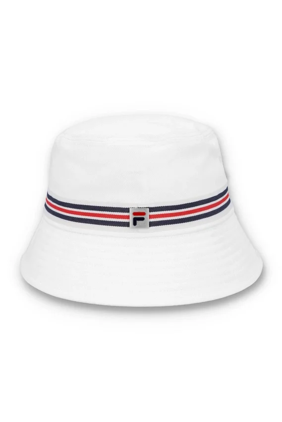 Cappello a secchiello Heritage Stripe bianco