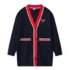 Cappotto in maglia "Navy Red"