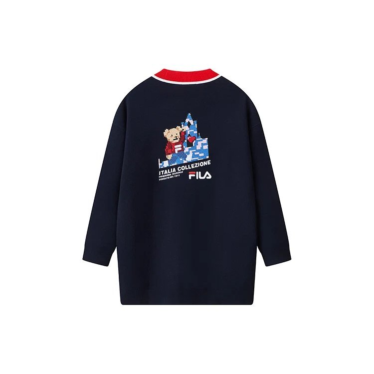 Cappotto in maglia "Navy Red"