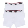 Confezione da 2 boxer da uomo a vita media bianchi